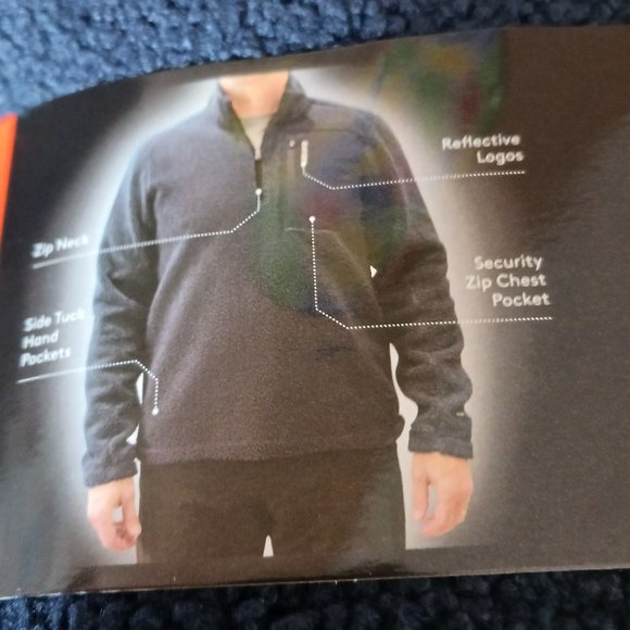 Men's Hi Tec XXL Navy Quarter-Zip Fleece Pullover - Picture 9 of 10